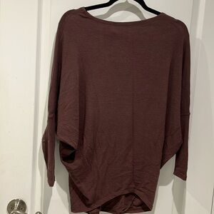 Latest Scoop Wing Burgundy Top